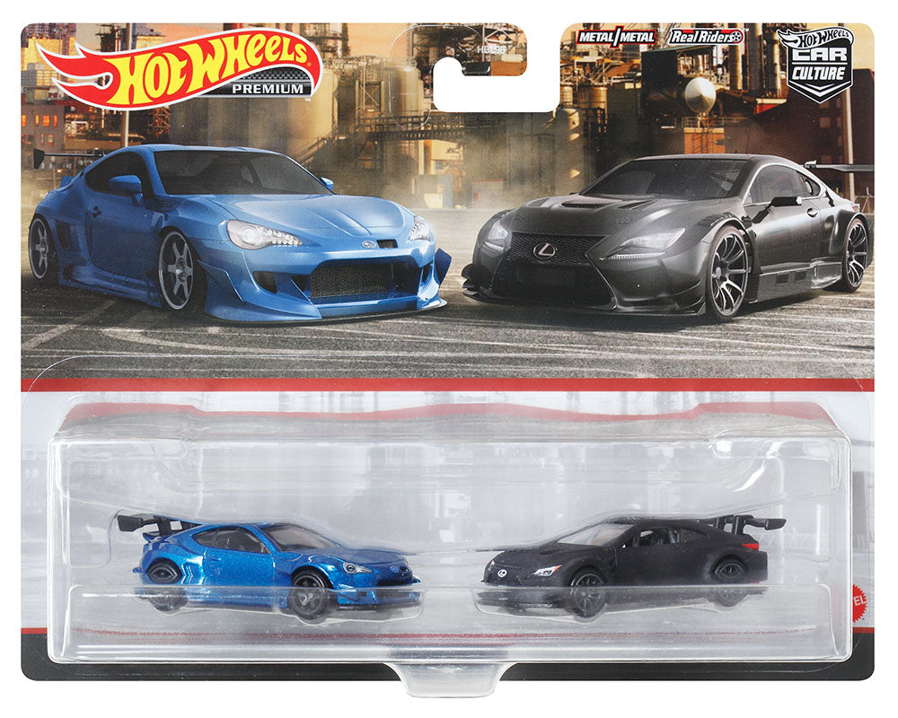 Hot Wheels 1:64 Car Culture 2-Pack Pandem Subaru BRZ & Lexus RCF GT3